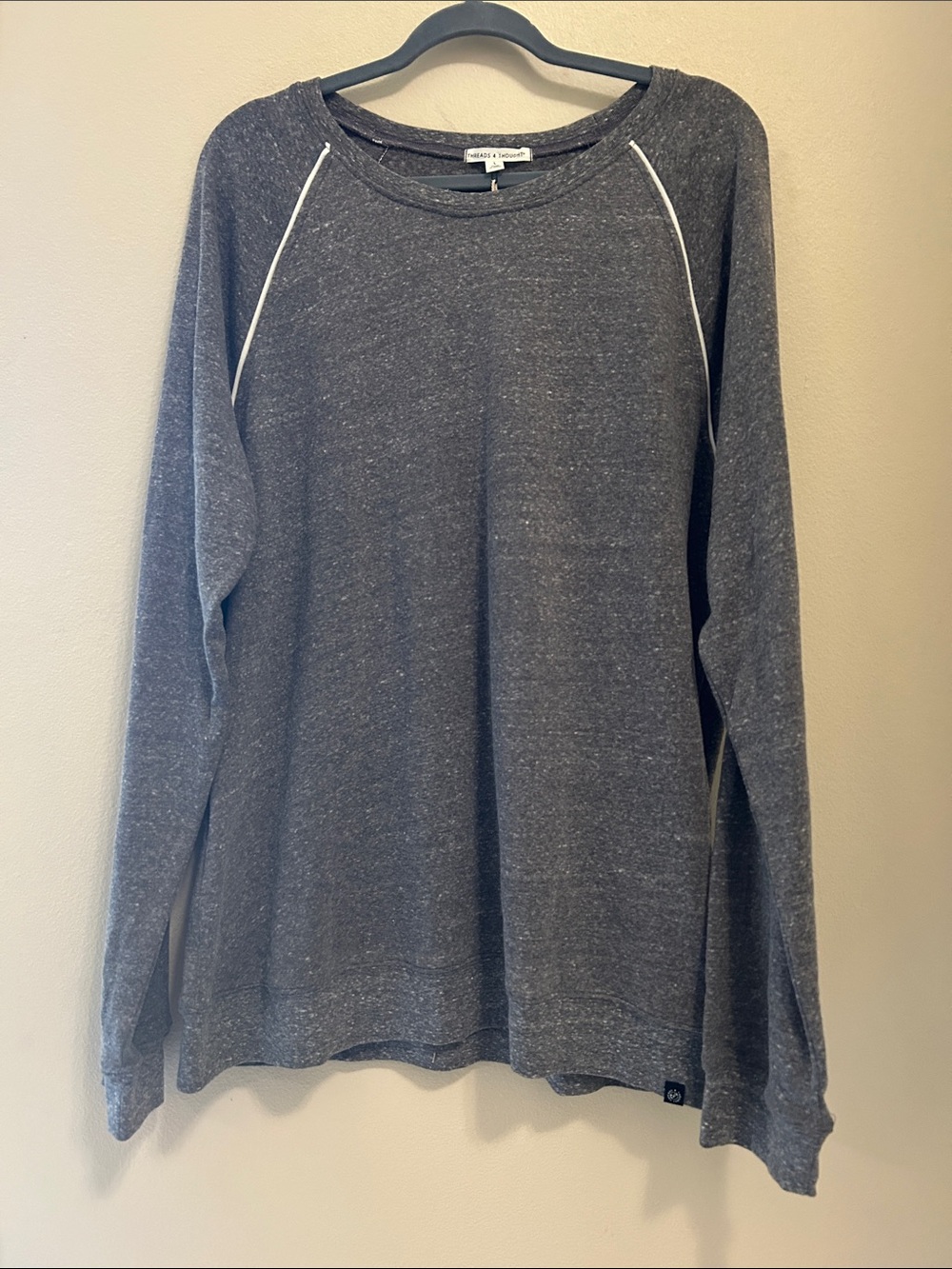 Threads 4 thought Men’s Heather Gray Long Sleeve Sweatshirt
